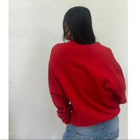 Useless Red Patched Up Sweatshirt