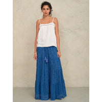 *PRE ORDER* Frani Embroidered Maxi Skirt Cobalt
