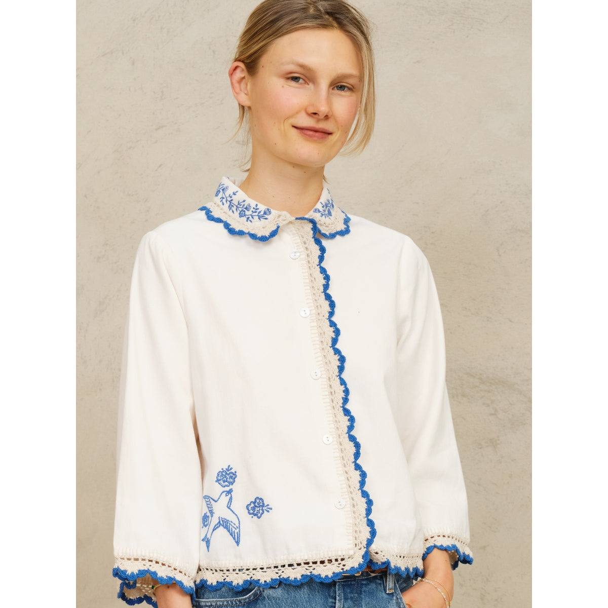 *PRE ORDER* Frady Crochet Trim Top