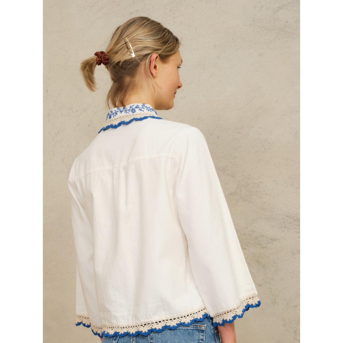 *PRE ORDER* Frady Crochet Trim Top