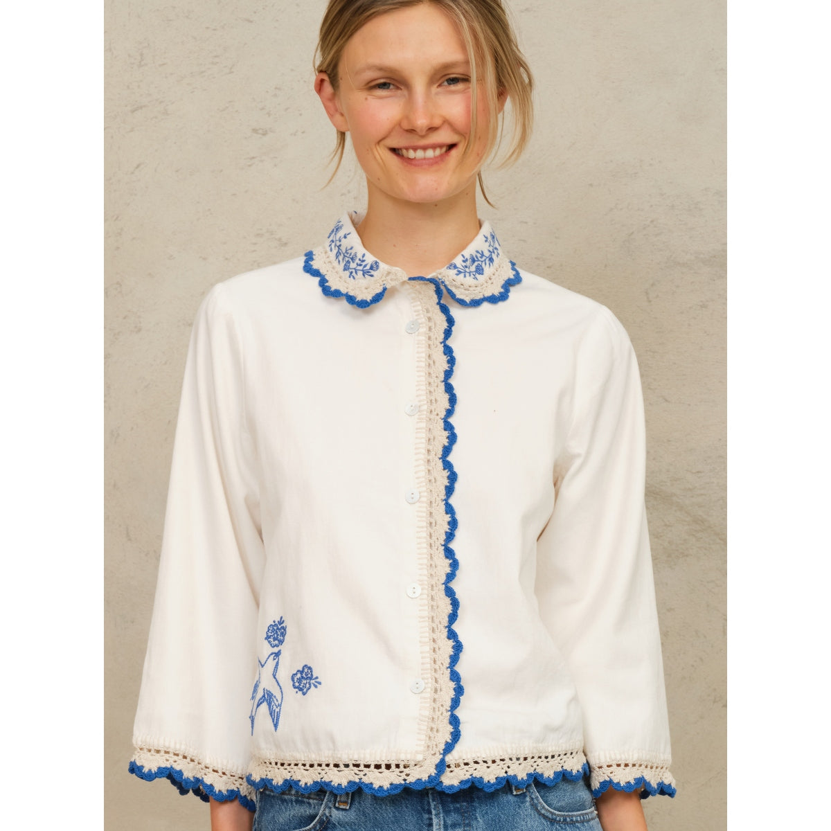 *PRE ORDER* Frady Crochet Trim Top