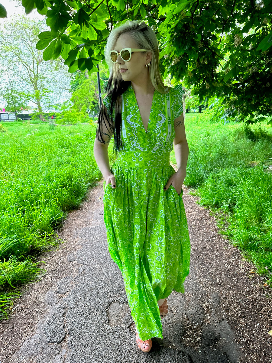 Feather & Find Star Dancer Dress Green