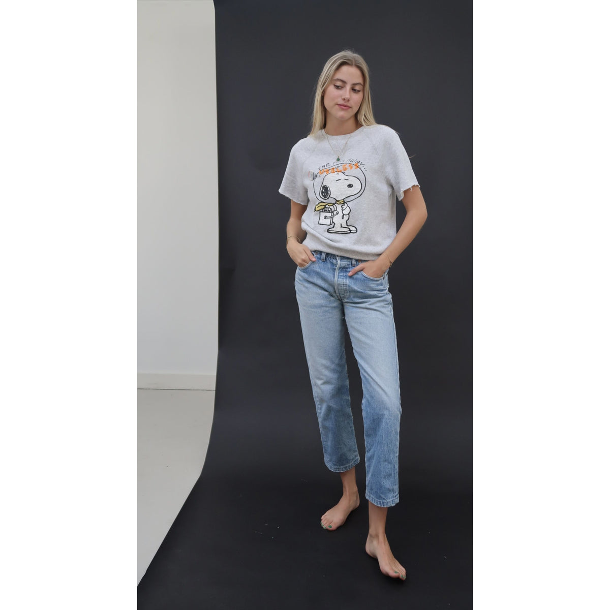 Useless Snoopy Sportif-style Embroidered Sweat