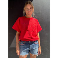 Useless Upcycled Red Sportif-Style Sweat