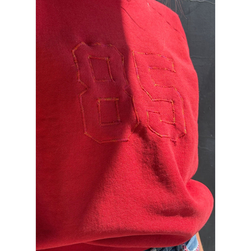 Useless Upcycled Red Sportif-Style Sweat