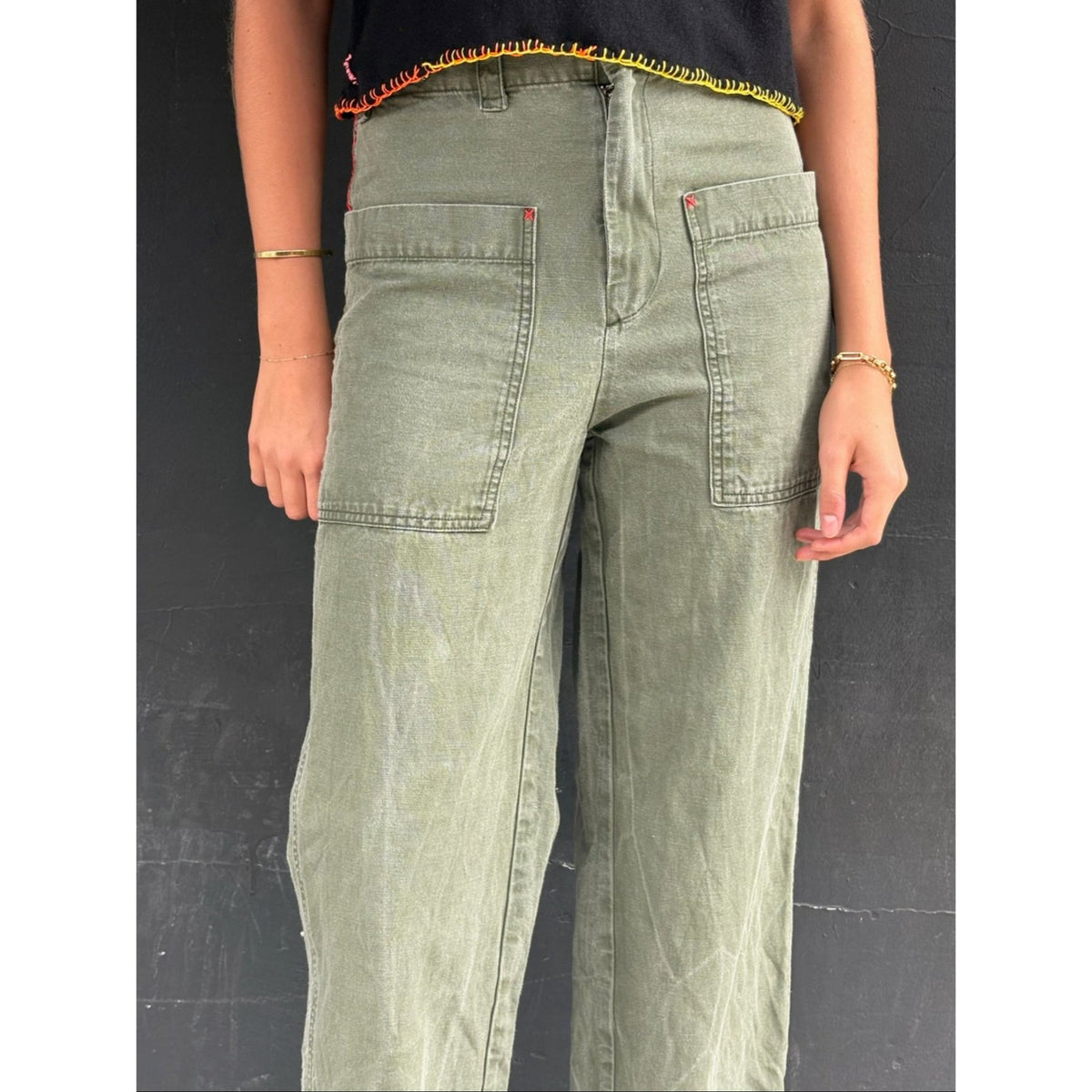 Useless Khaki Army Style Trousers