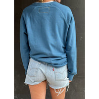 Useless Upcycled Appliqued Blue Sweat