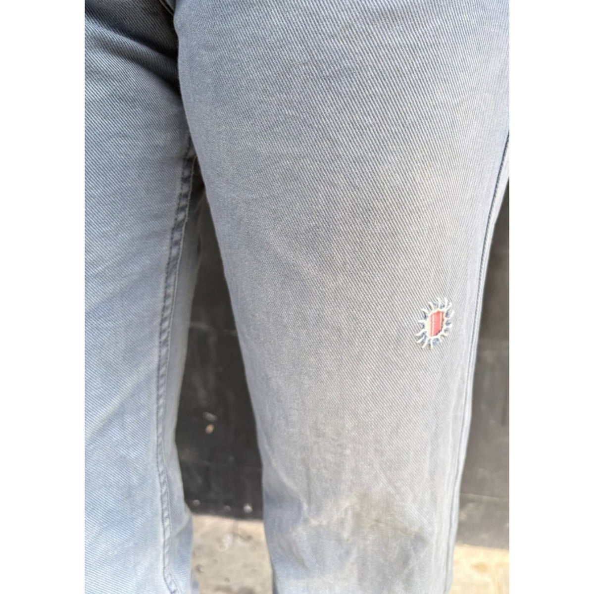 Useless Pale Blue Levis Zig Zag Stitching