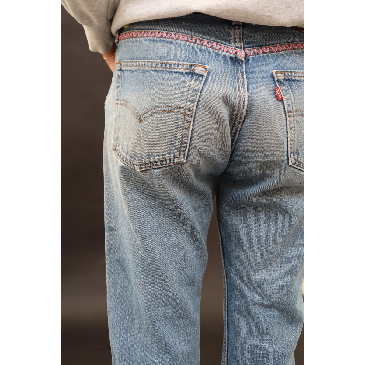 Useless Vintage Levi's 501s with Zig Zag Embroidery