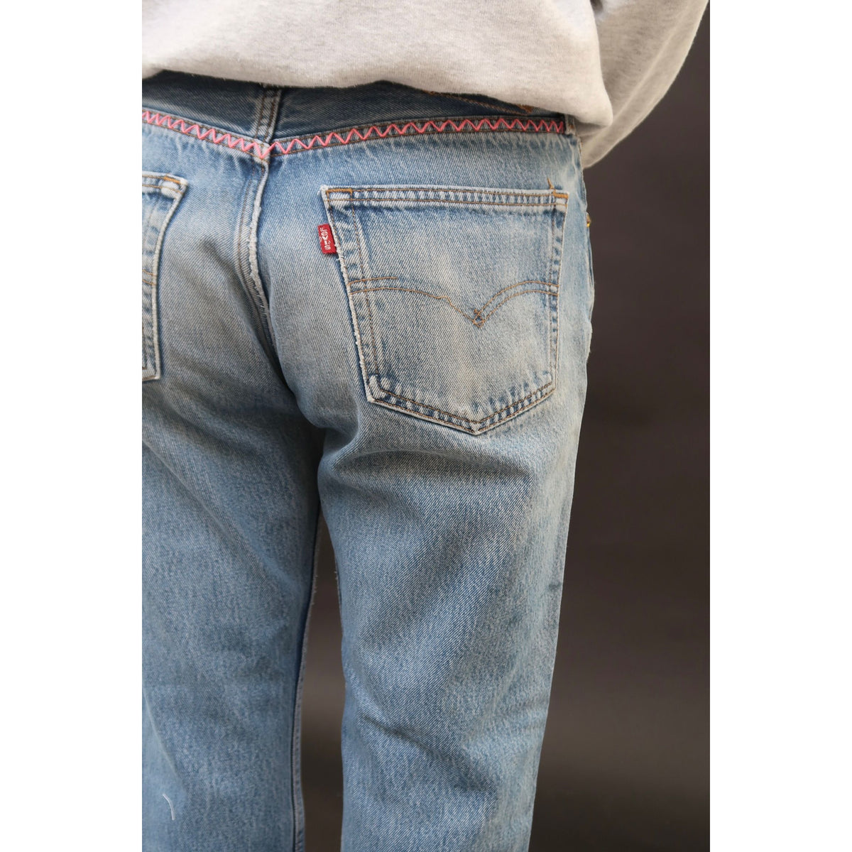 Useless Vintage Levi's 501s with Zig Zag Embroidery