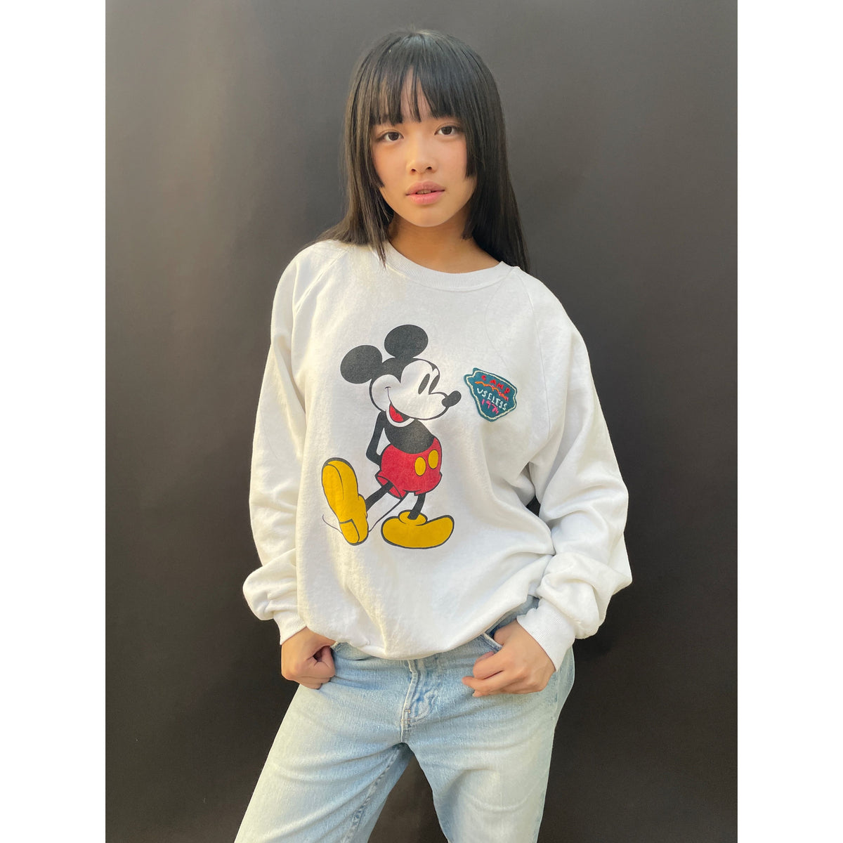 Useless Mickey Mouse White Sweatshirt