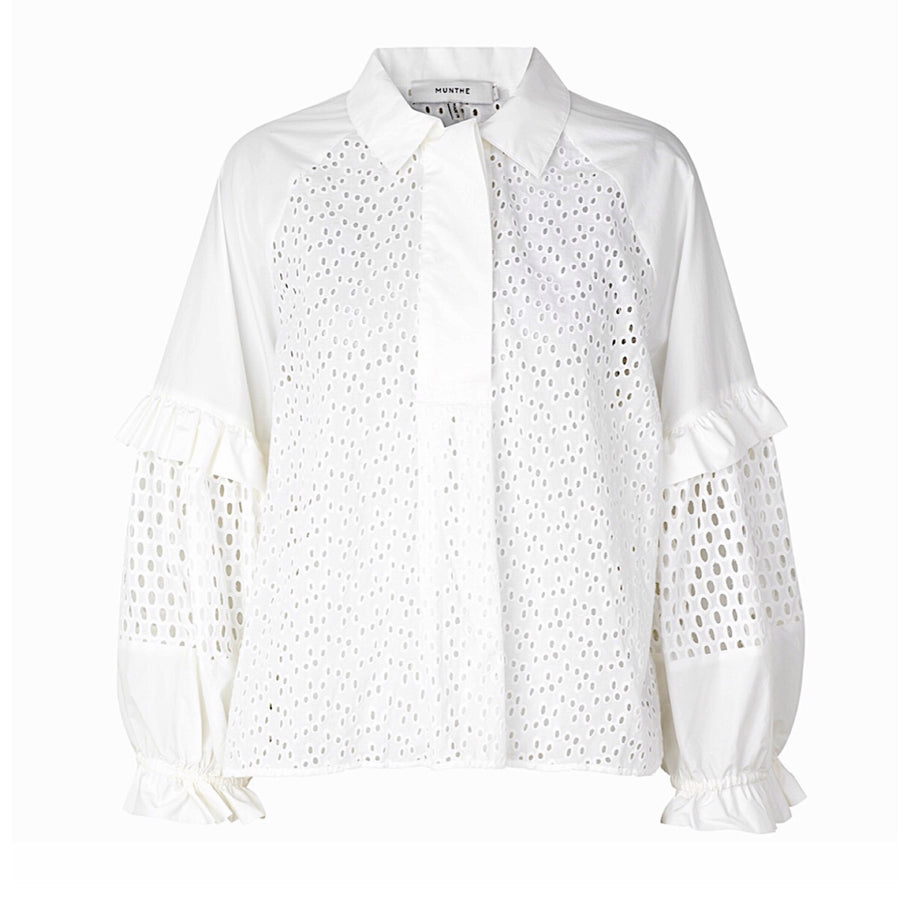 Munthe Melt White Broderie Shirt