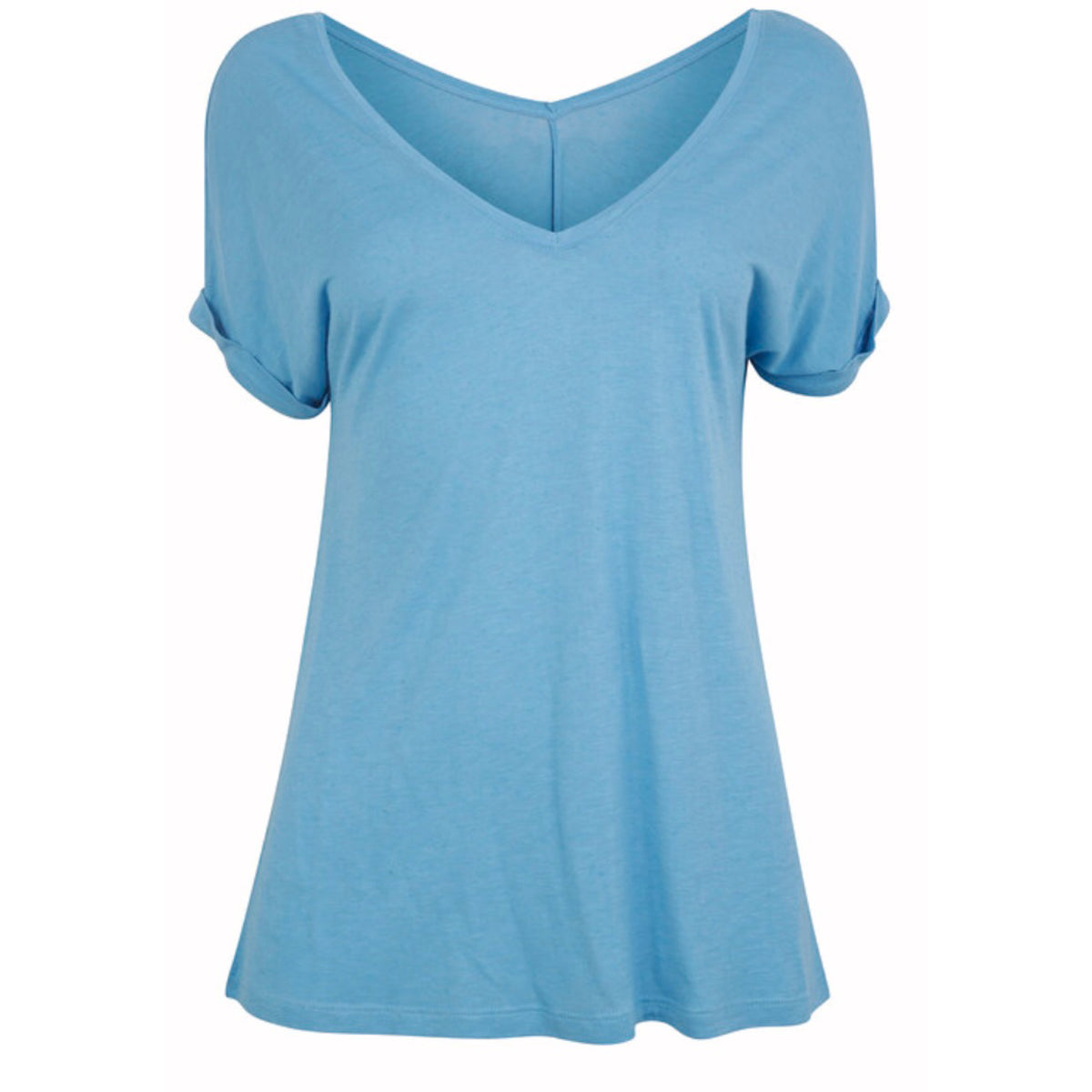 Scoop V-neck T Sky