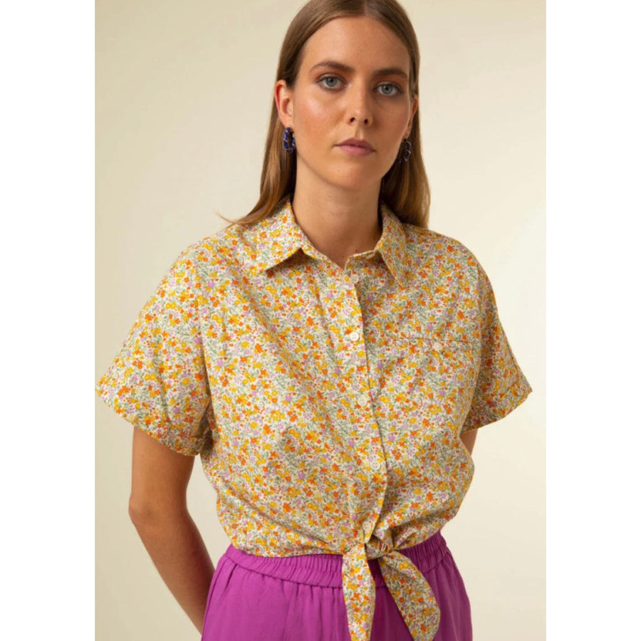FRNCH Ambre Claire tie-front shirt