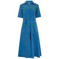 Cord Shirt Dress Teal
