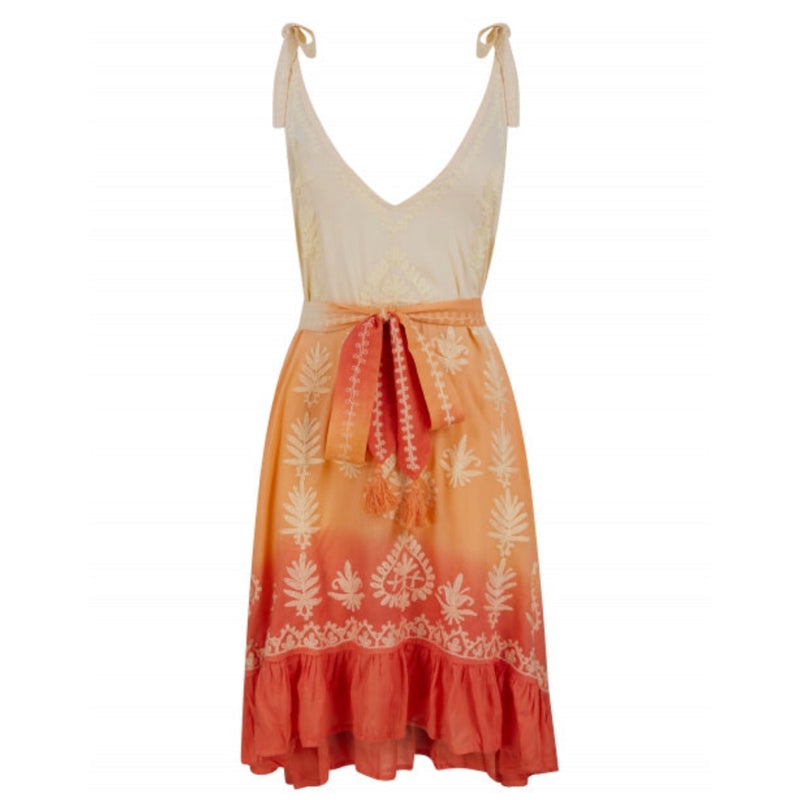 Amal Slip Dress Peach Ombre