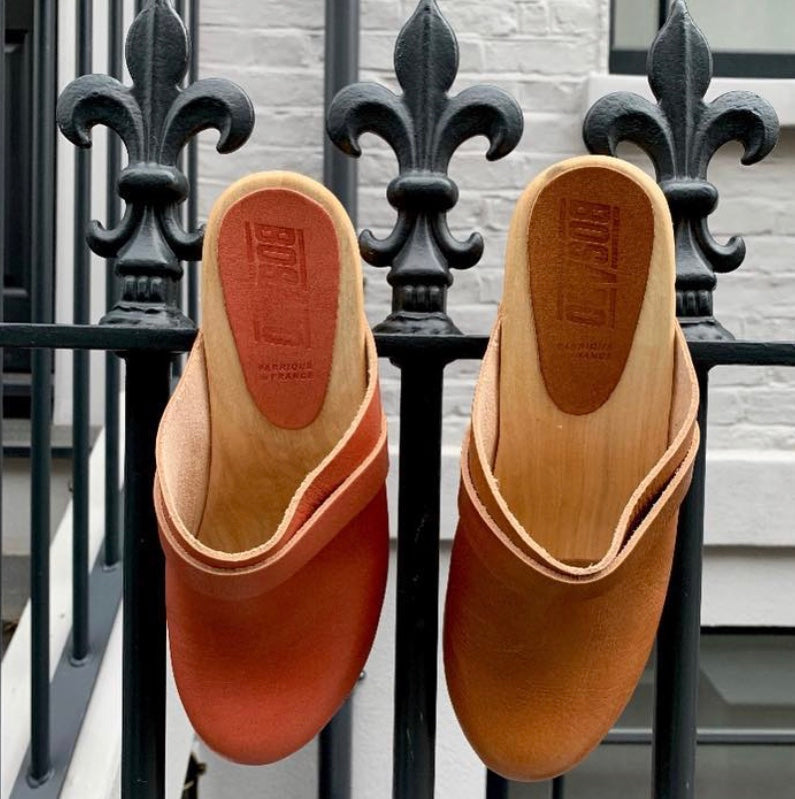 Bosabo Vegetable Leather Tan Clogs