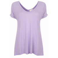 Elena V-neck T Lilac