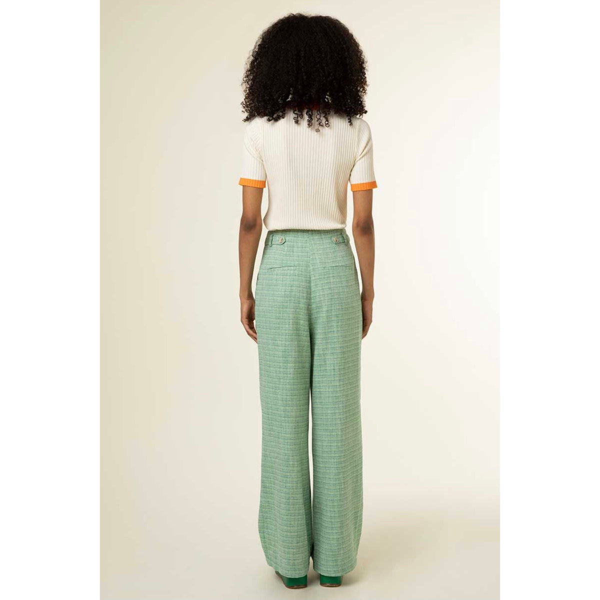 FRNCH Pipcus Wide Leg Emerald Pants by