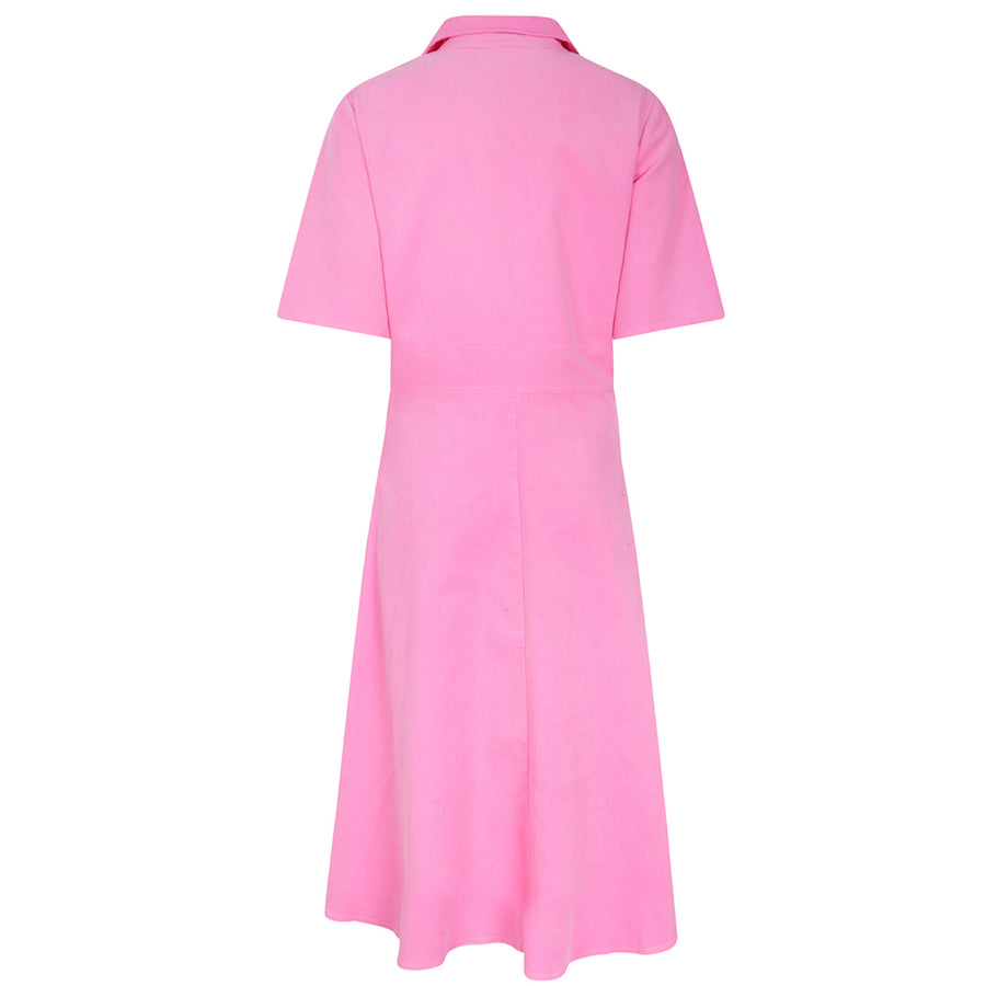 The West Village - Cord Shirt Dress Bubblegum Pink