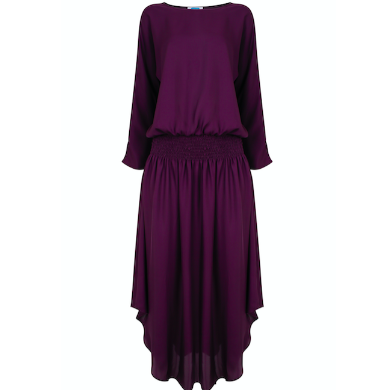 Jane Says Plain Jane Midi Dress Aubergine