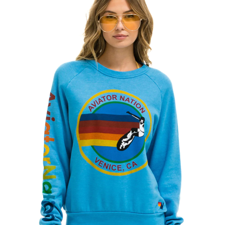 Aviator Nation Logo Sweatshirt Ocean