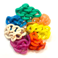 Resin Link Bracelet Emerald