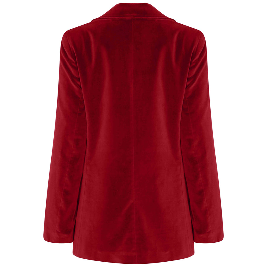 The West Village Susan Velvet Jacket Red