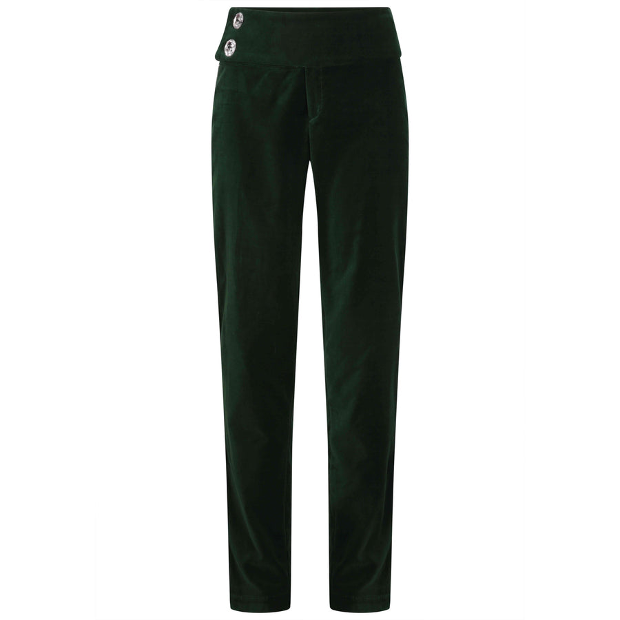 The West Village Tapered Low Rise Velvet Green