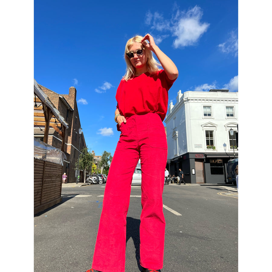 The West Village Melrose Cord Pant Red