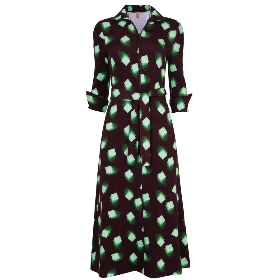 The West Village Shirt Dress Green Square