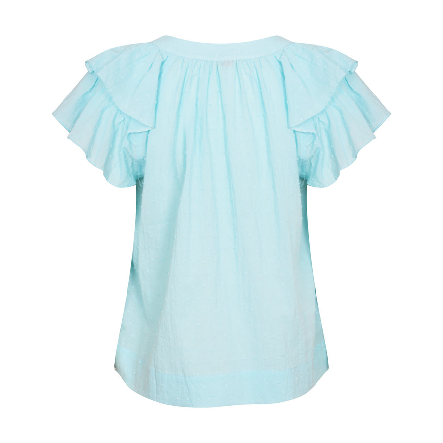 BACK IN STOCK. The West Village Puff Top Blue
