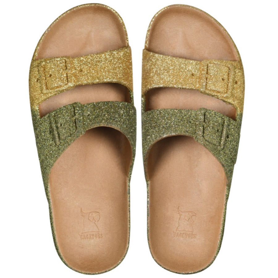 Cacatoes Sandals Mossoro Khaki Glitter