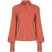 Orange shirt Blouson sleeve