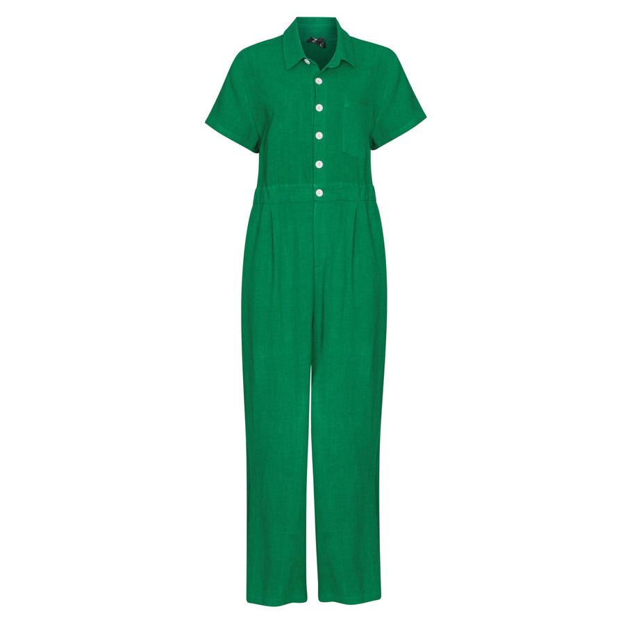 Lowie - Linen Boilersuit Green