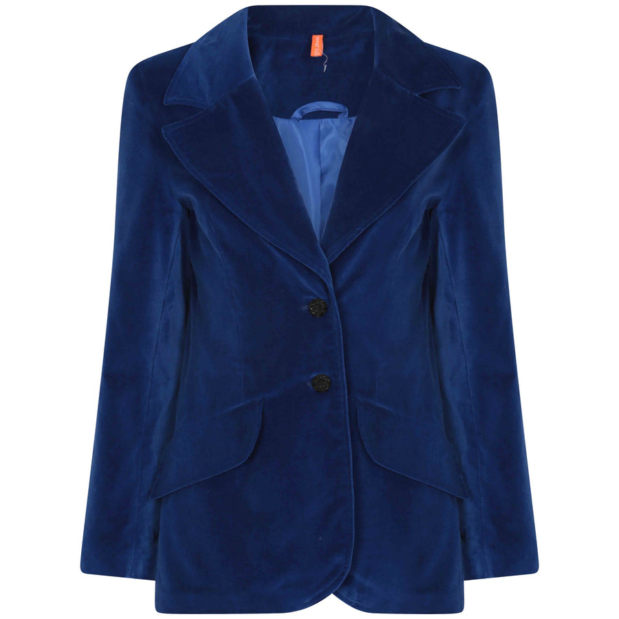 The West Village Susan Velvet Jacket Blue