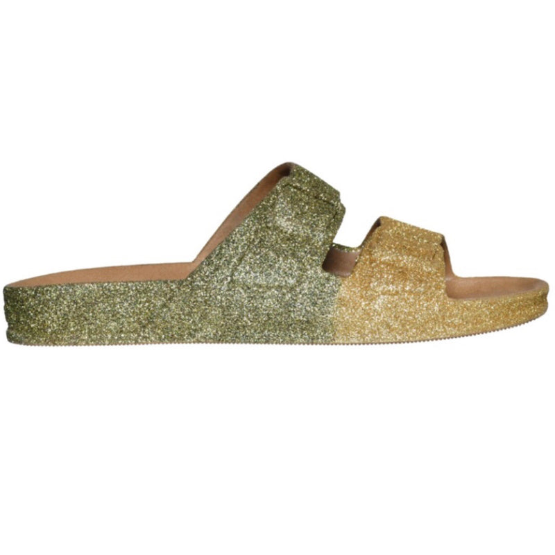 Cacatoes Sandals Mossoro Khaki Glitter