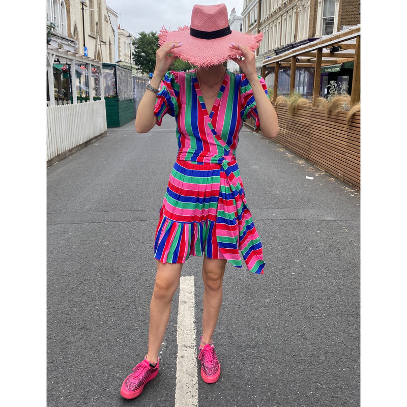 Feather & Find Azari Wrap Dress Rainbow Warrior