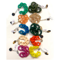 Resin Link Bracelet Emerald