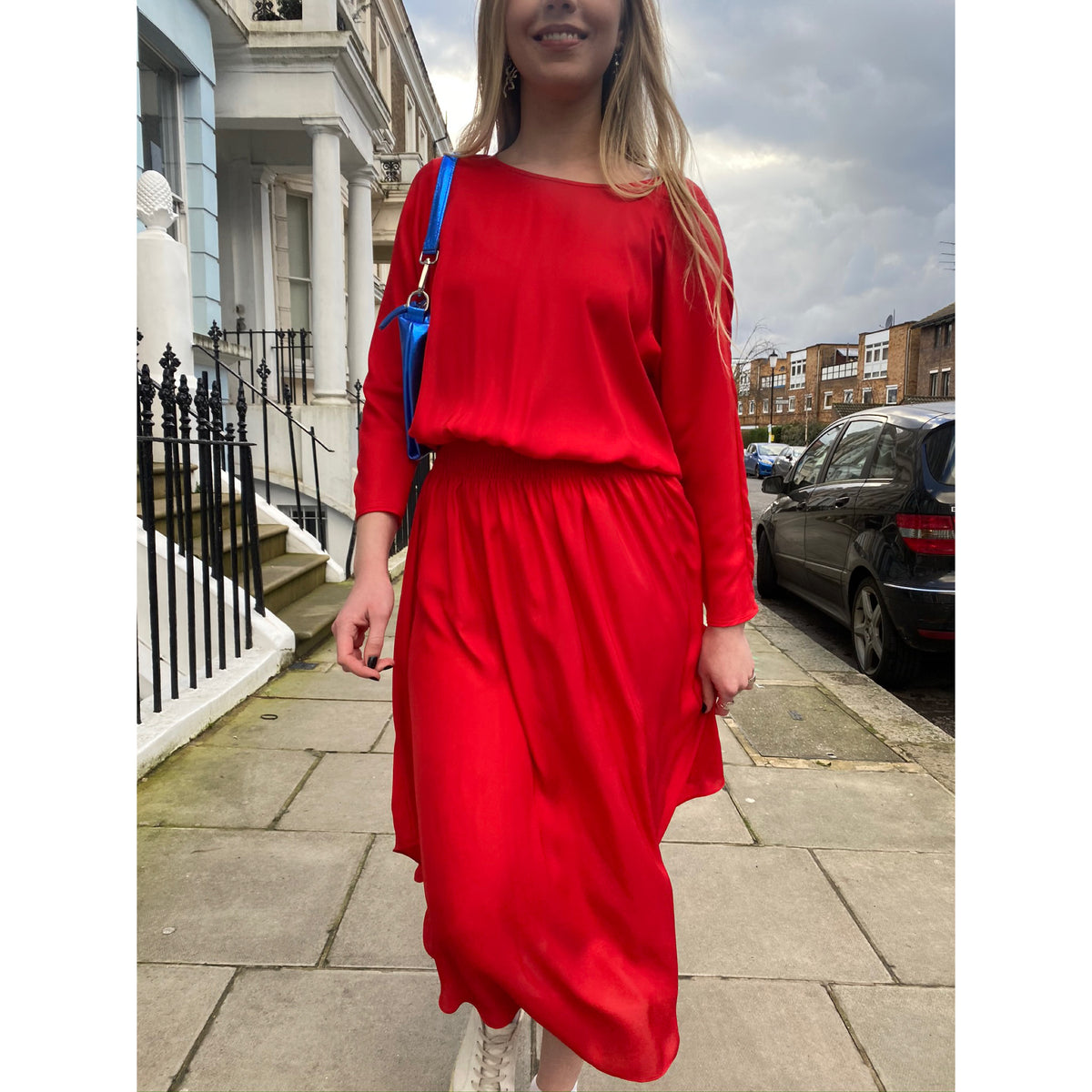 Jane Says Plain Jane Midi Dress Aubergine