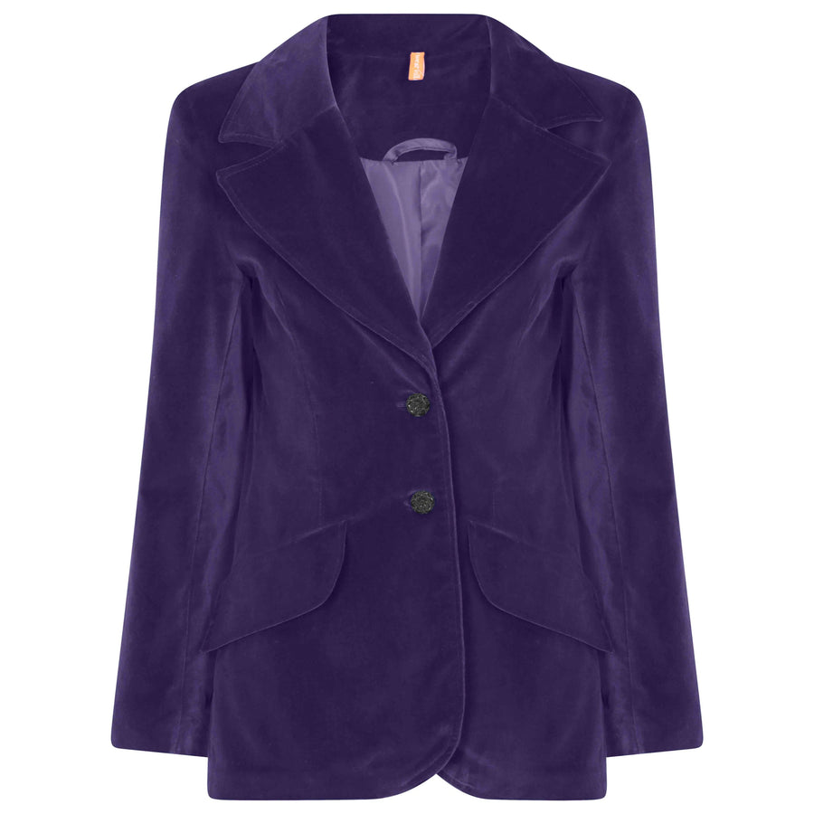 The West Village Susan Velvet Jacket Purple