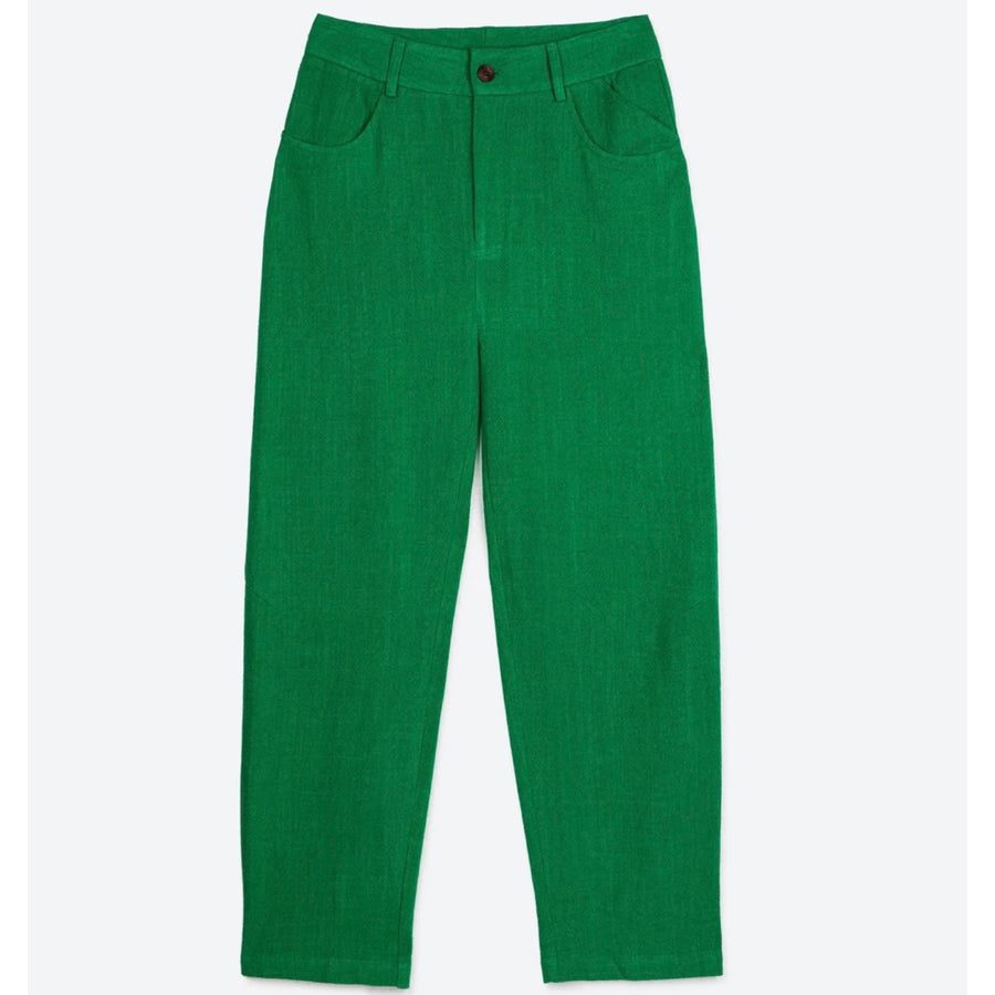 Lowie Flat Front Trouser Green