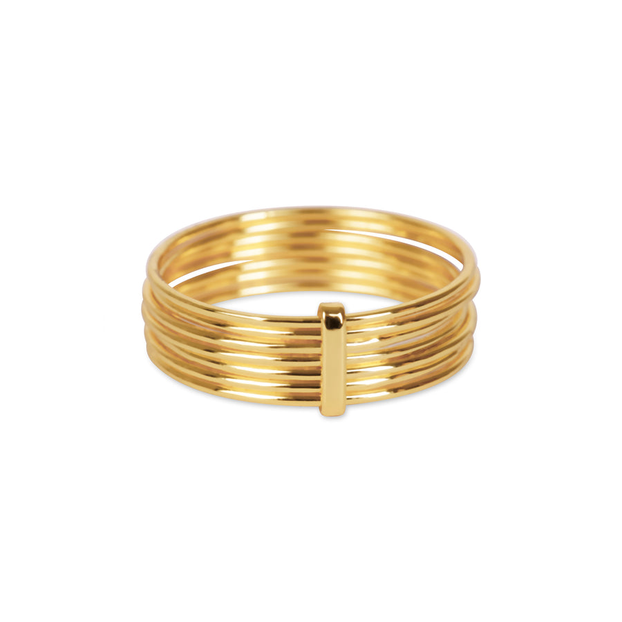Une A Une Stack Ring Gold