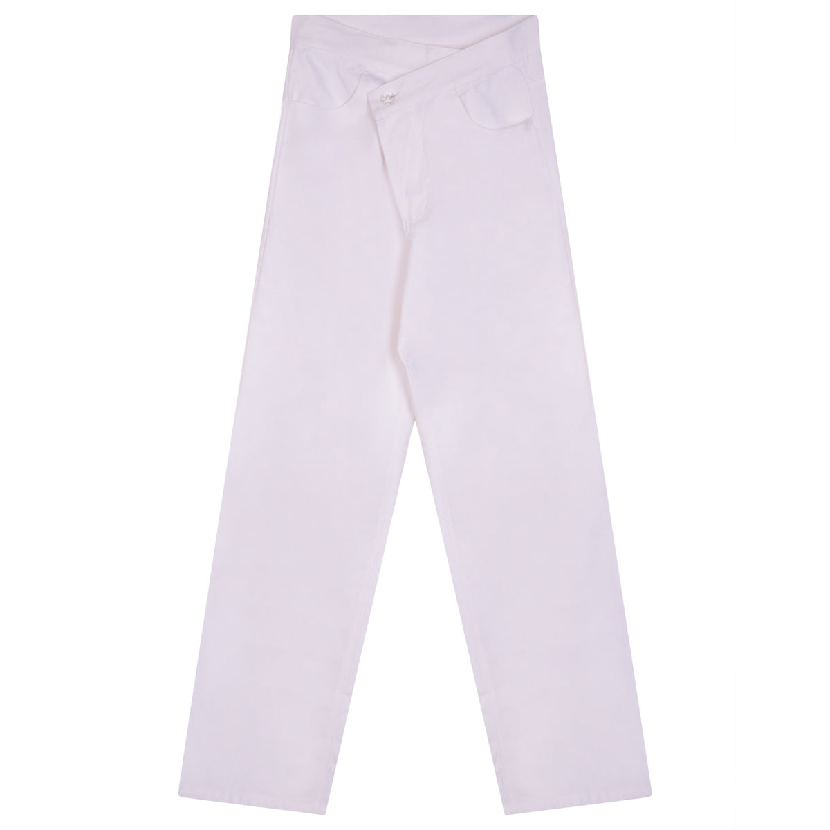*RESTOCK* Drop Fly Trouser White