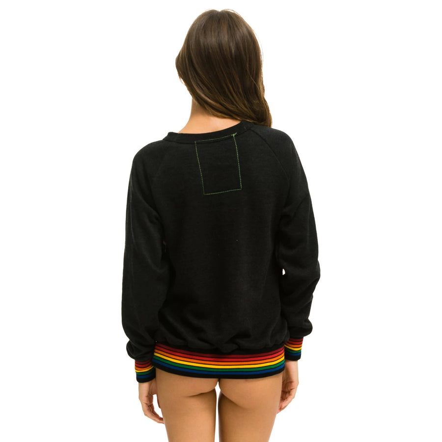 Aviator Nation- Rainbow Sweatshirt Black