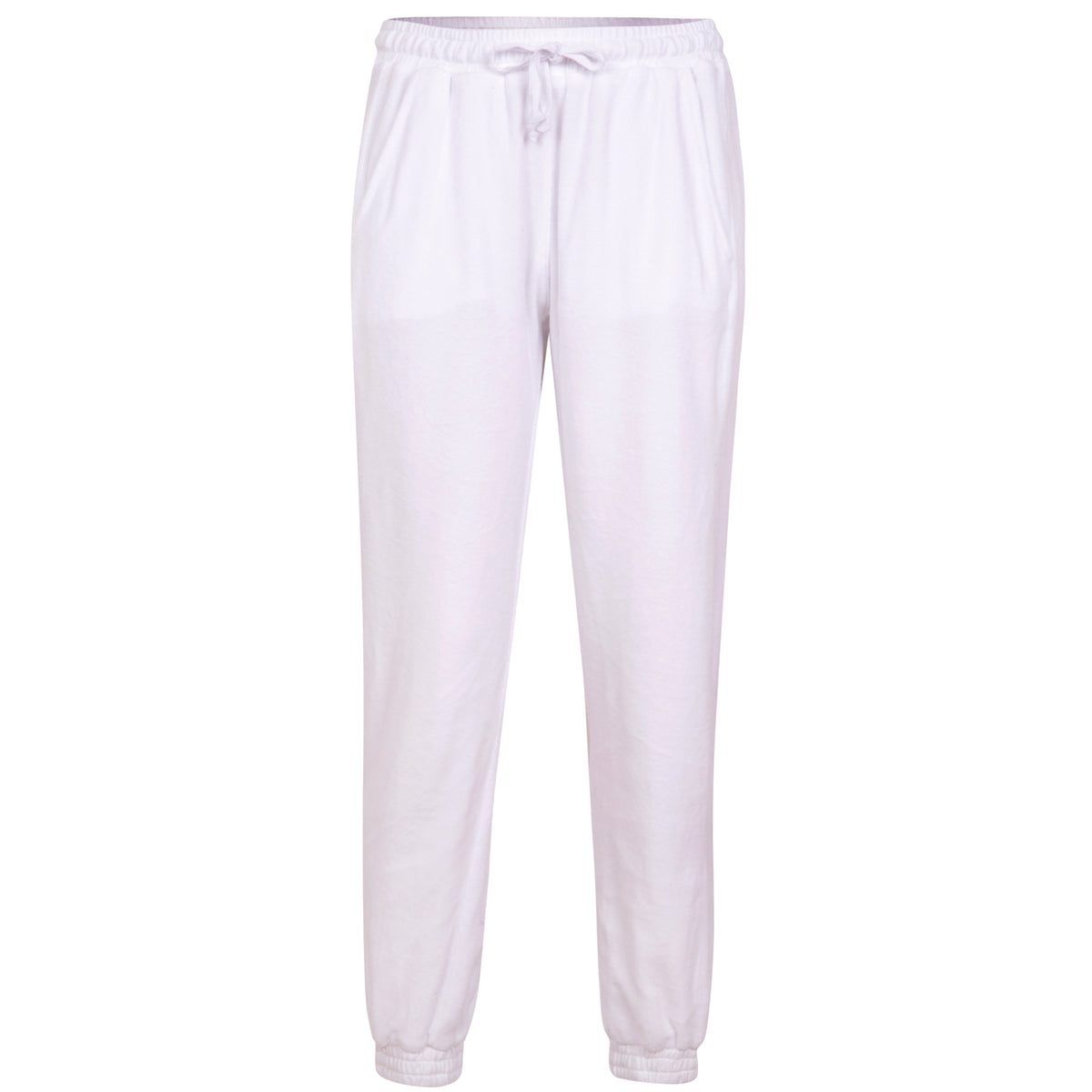Velour Jogger Pant White