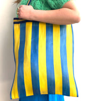 Alex Max Striped Beach Tote Green/Orange