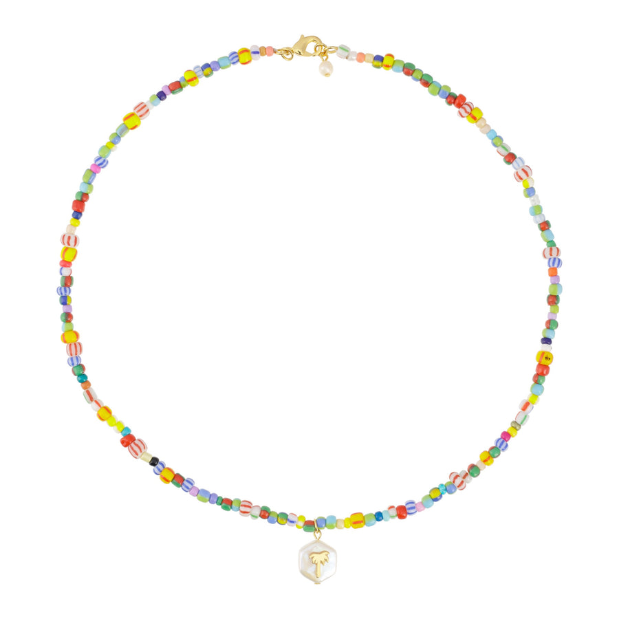 Talis Chains - Pearl palm beaded necklace