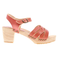 Bosabo Vegetable leather heeled sandal clogs Rose