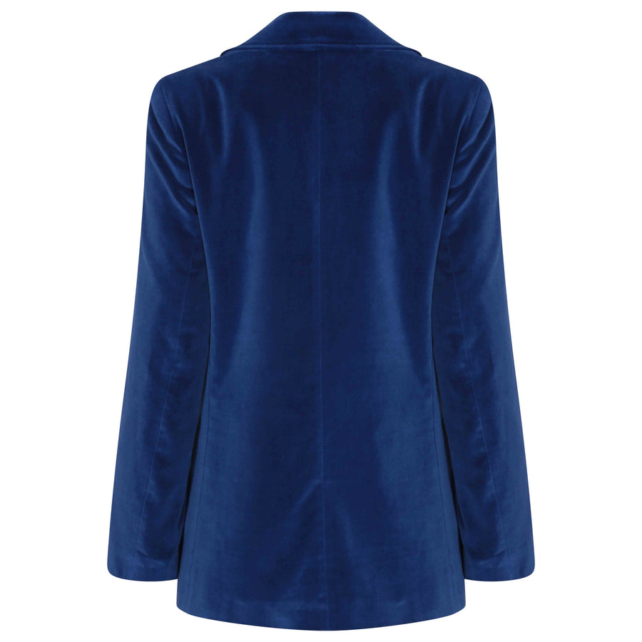 The West Village Susan Velvet Jacket Blue